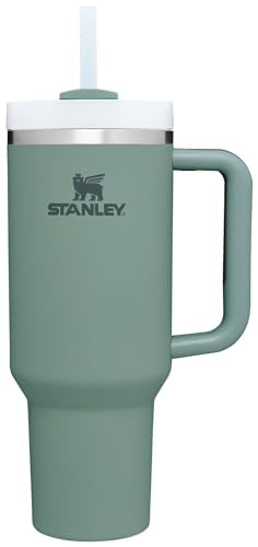 Stanley Quencher H2.0 Soft Matte Collection, Stainless Steel Vacuum Insulated Tumbler with Lid and Straw for Iced and Cold Beverages, Shale, 40 oz